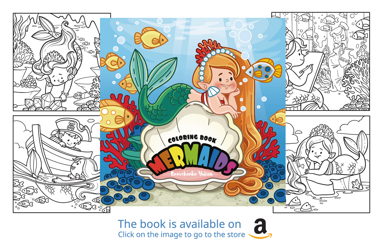 Mermaids coloring book